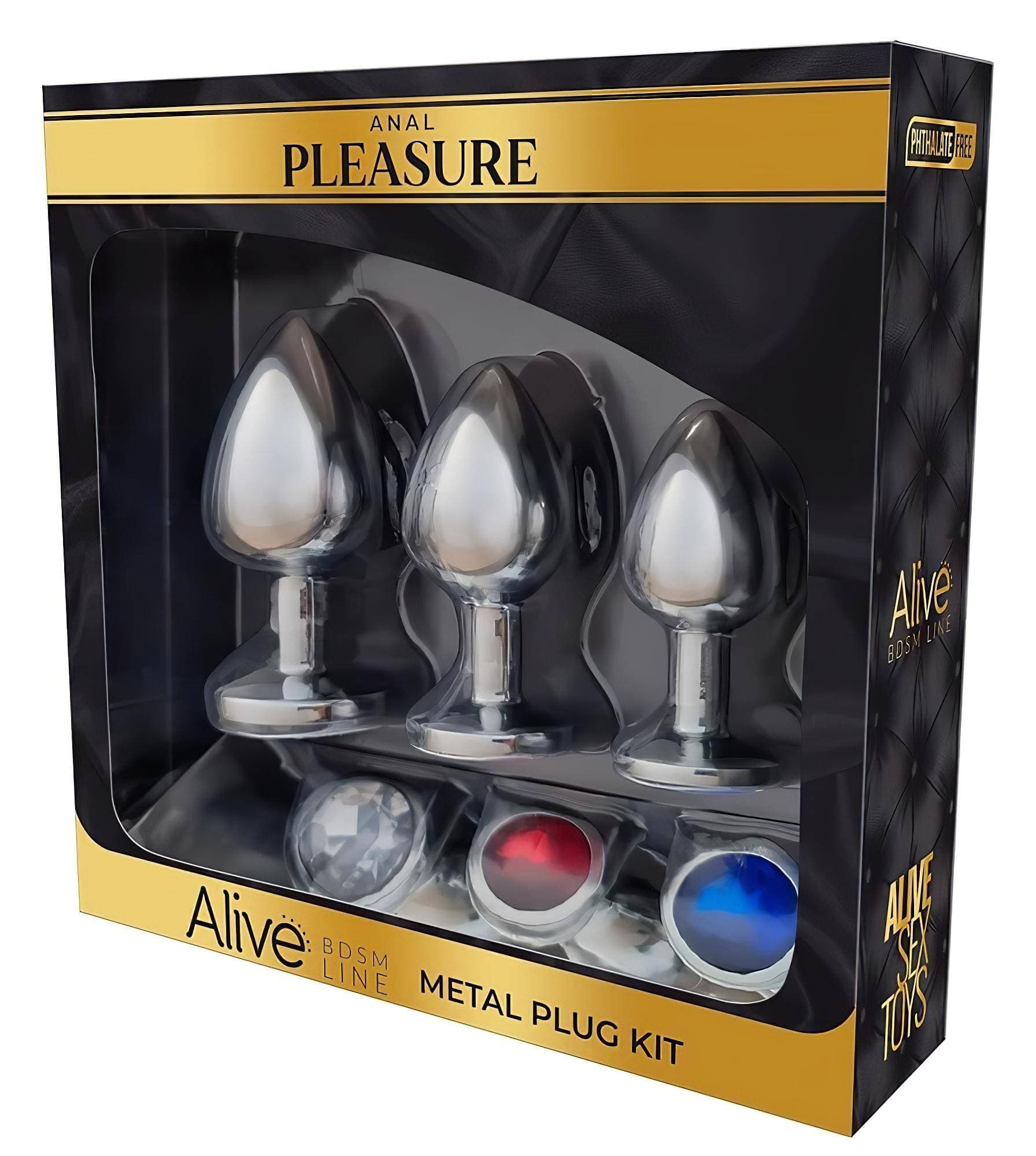 Alive Anal Pleasure - fém anál plug készlet #5