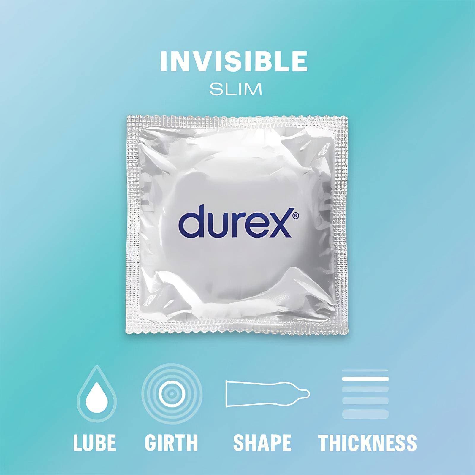 Durex Invisible Slim - vékony óvszer #5