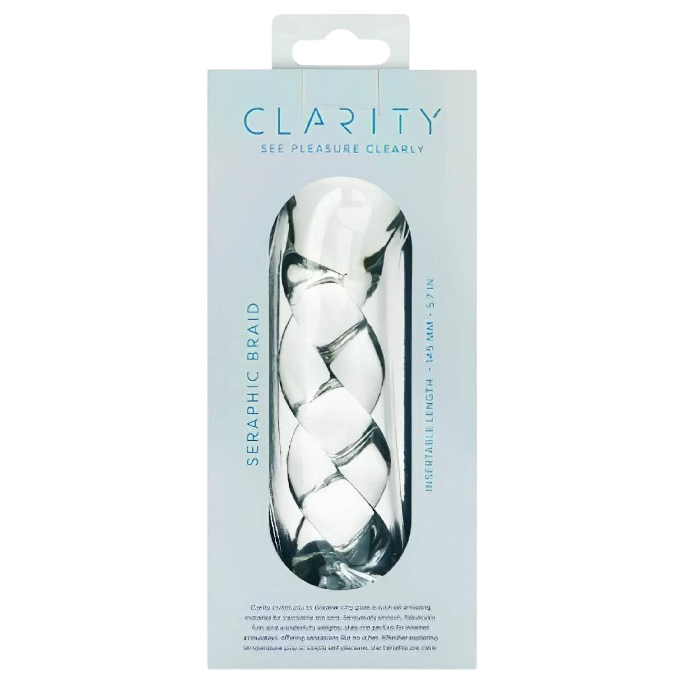 Clarity - fonott mintás üveg dildó #3
