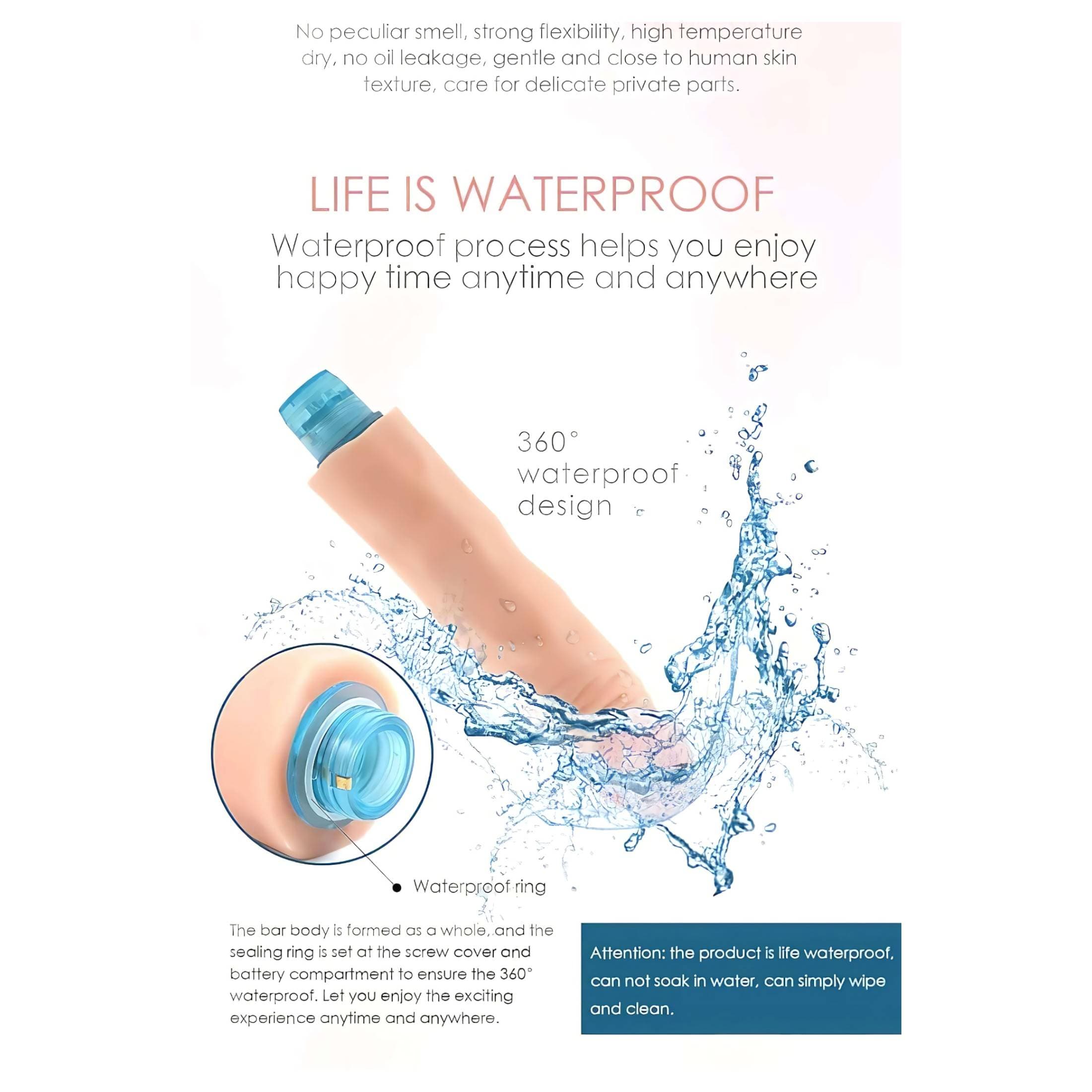 Lonely Max - élethű vibrátor (17cm) - natúr #5