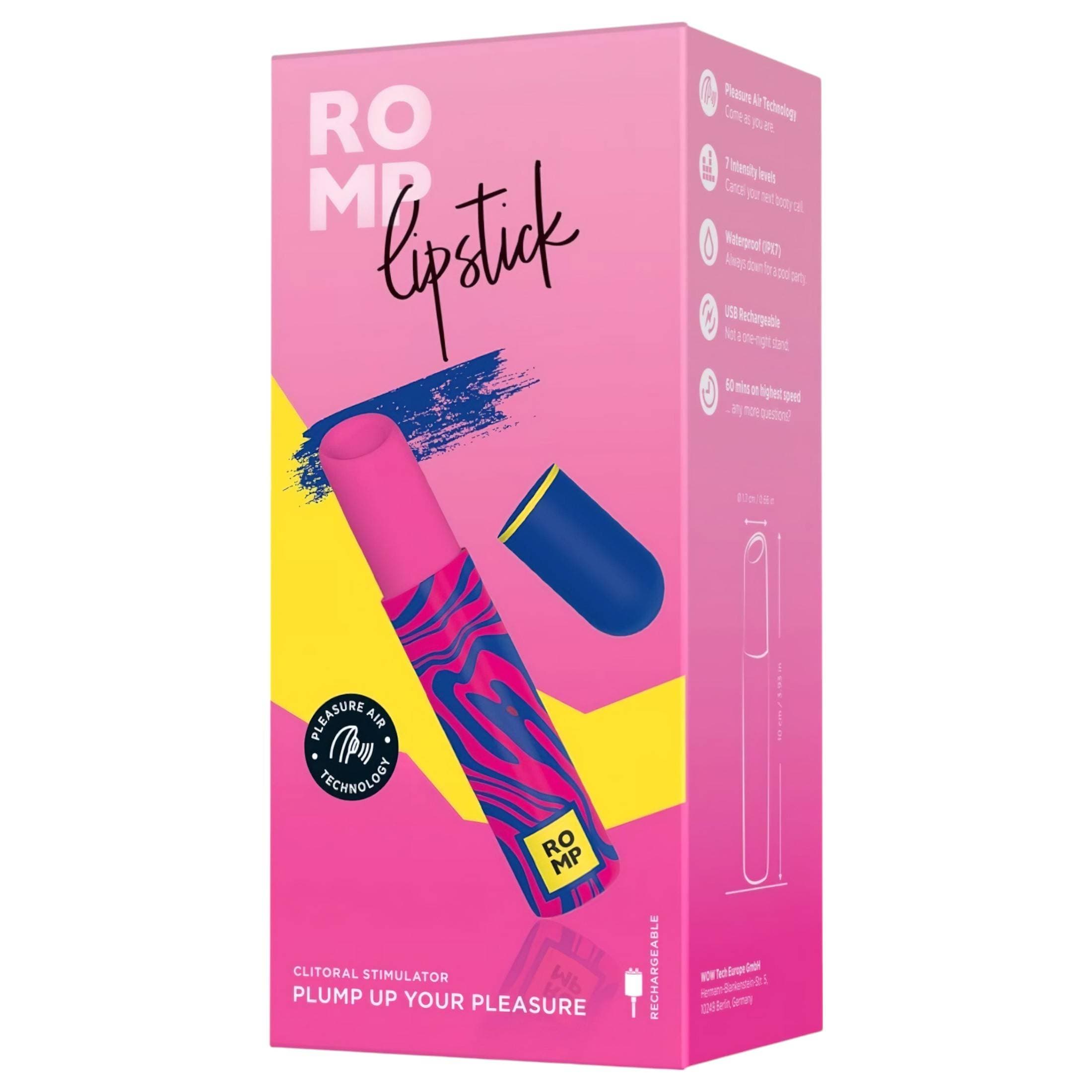 ROMP Lipstick - akkus léghullámos csiklóizgató #7