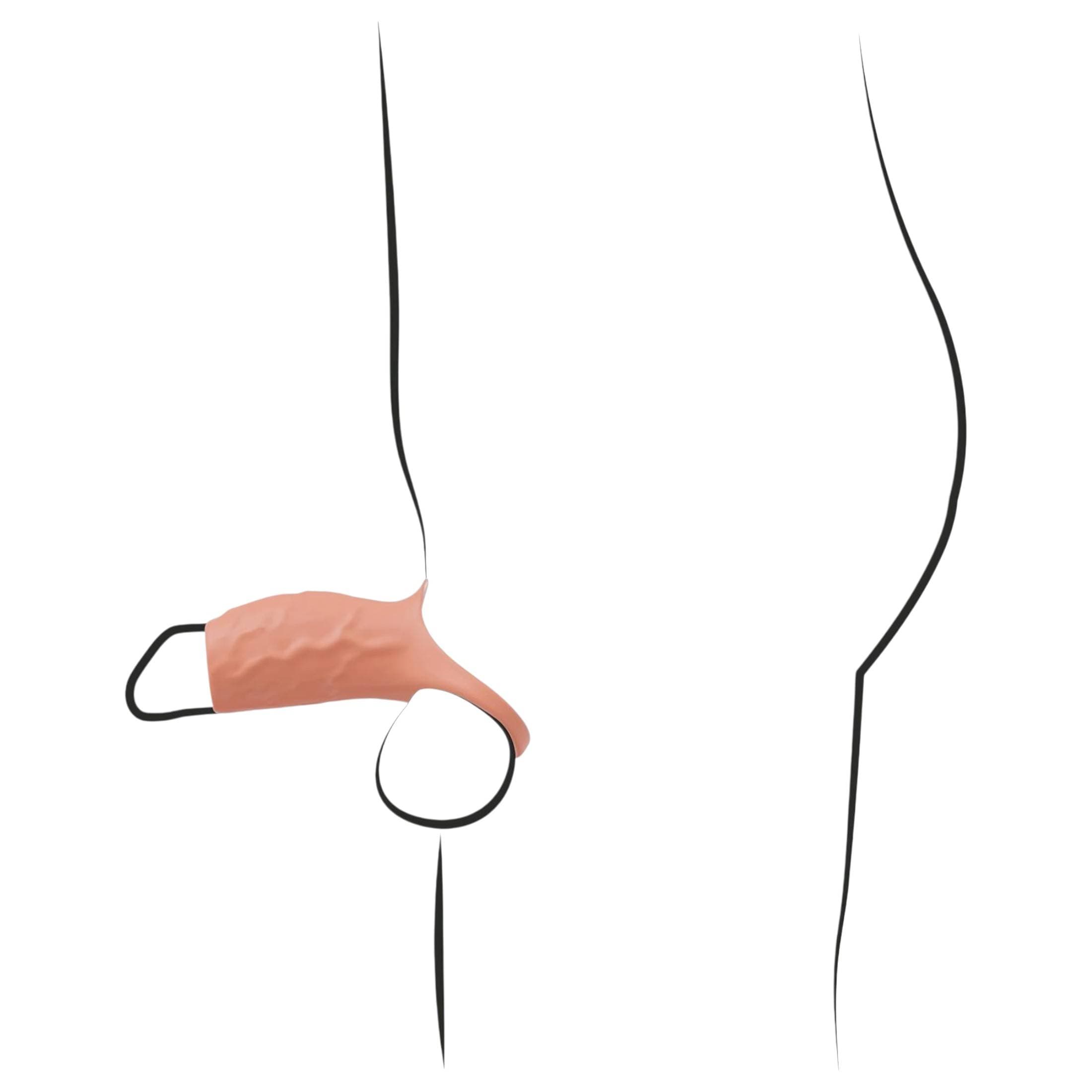 Realistixxx - nyitott, vibrációs péniszköpeny #5