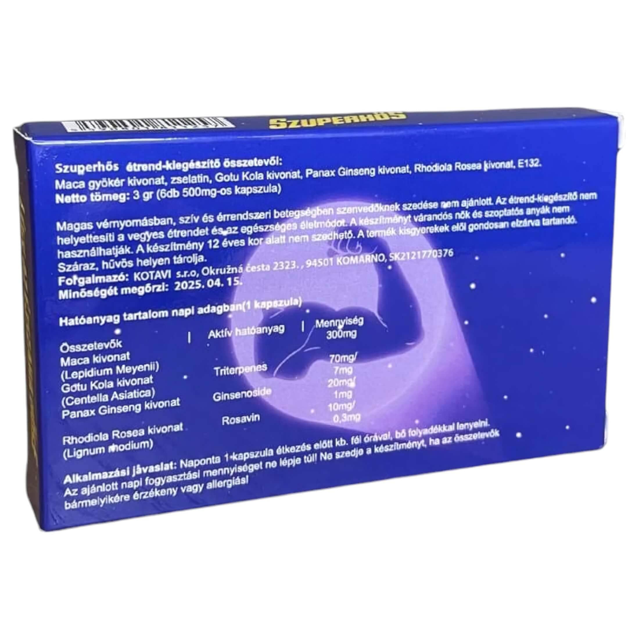 Szuperhős - erős étrend-kiegészítő kapszula férfiaknak #2