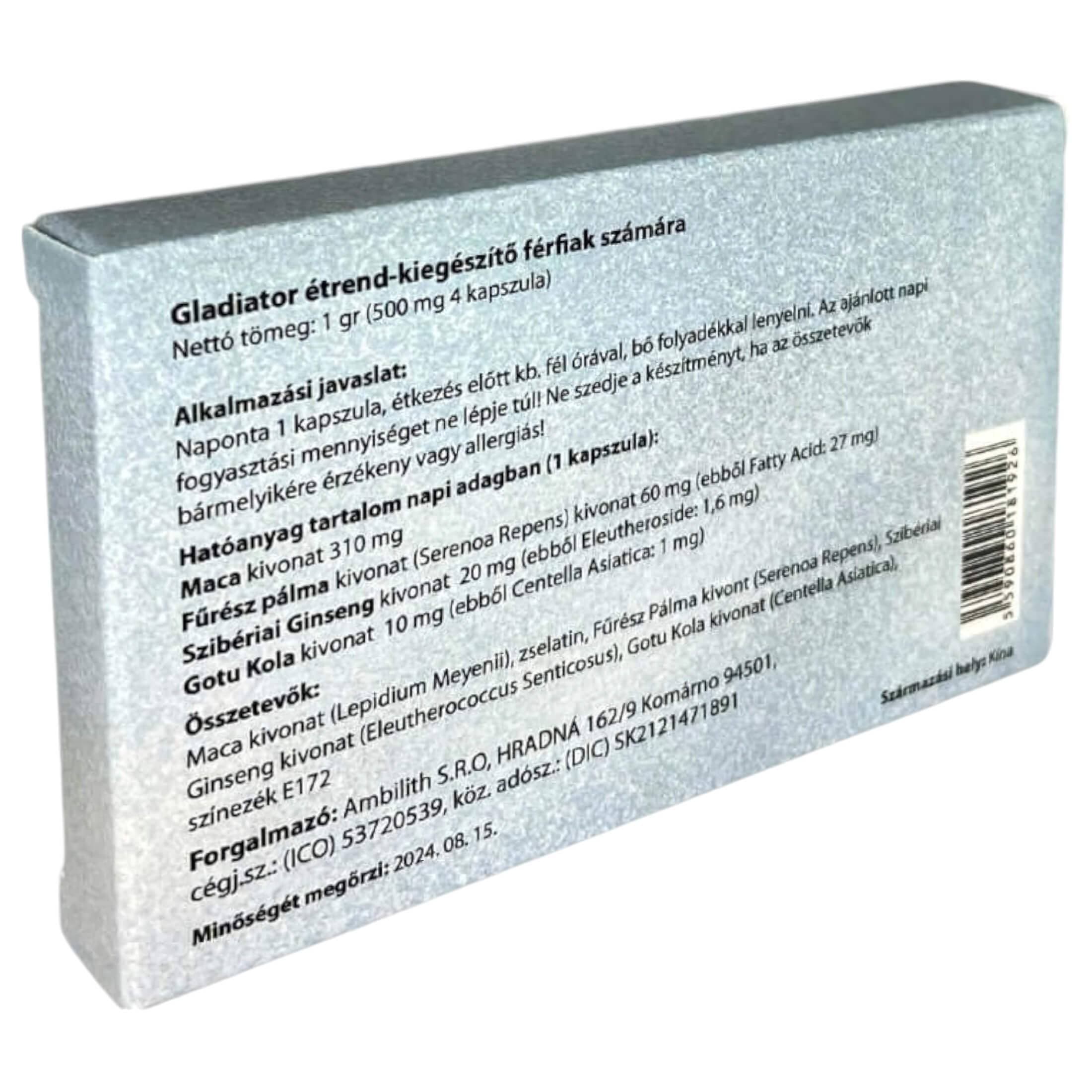 Gladiator Strong - étrend kiegészítő kapszula férfiaknak #3