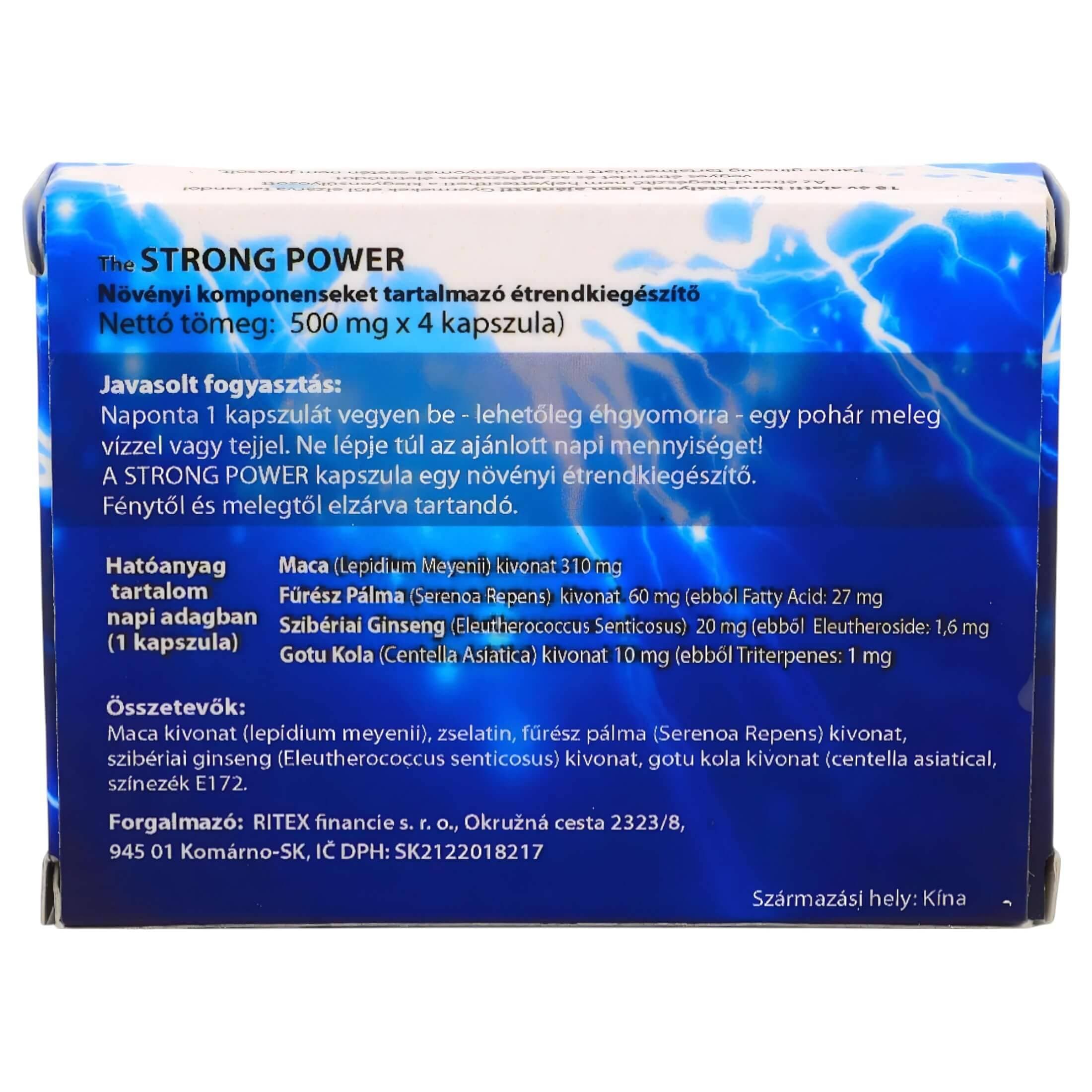 Strong Power Plus - étrend kiegészítő kapszula férfiaknak #2