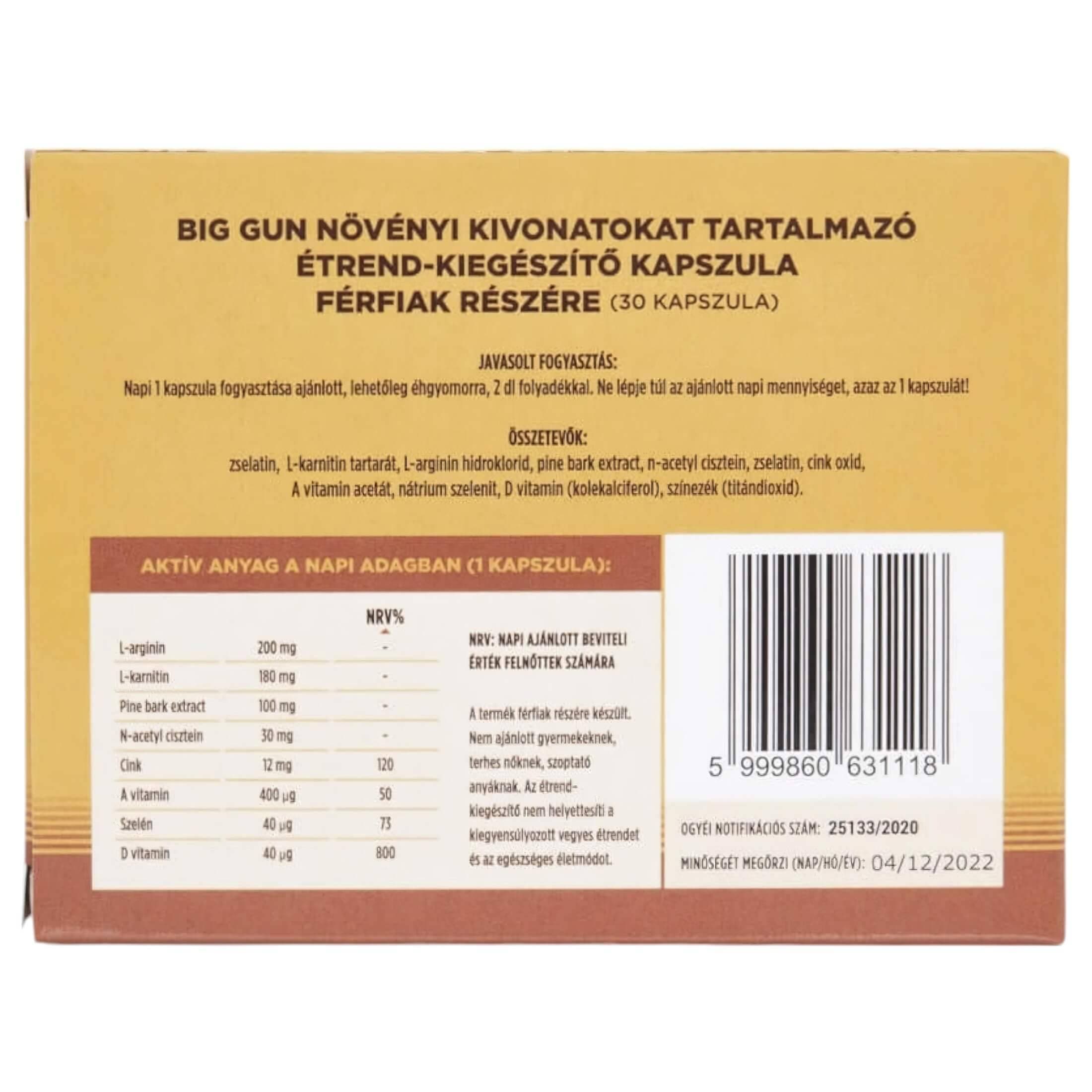Big Gun - étrend kiegészítő kapszula férfiaknak #2
