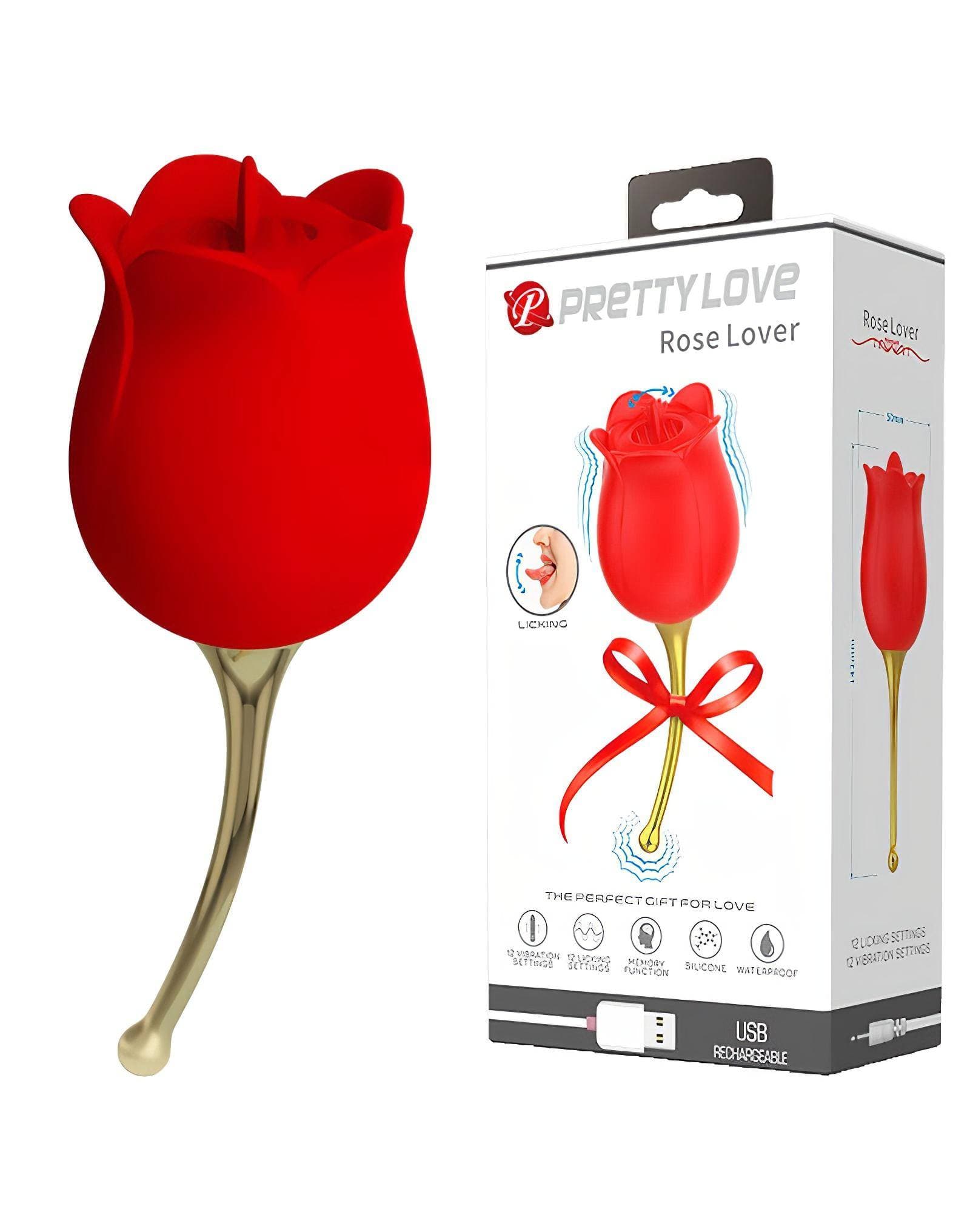 Pretty Love Rose Lover - nyelves 2in1 csikló vibrátor #1