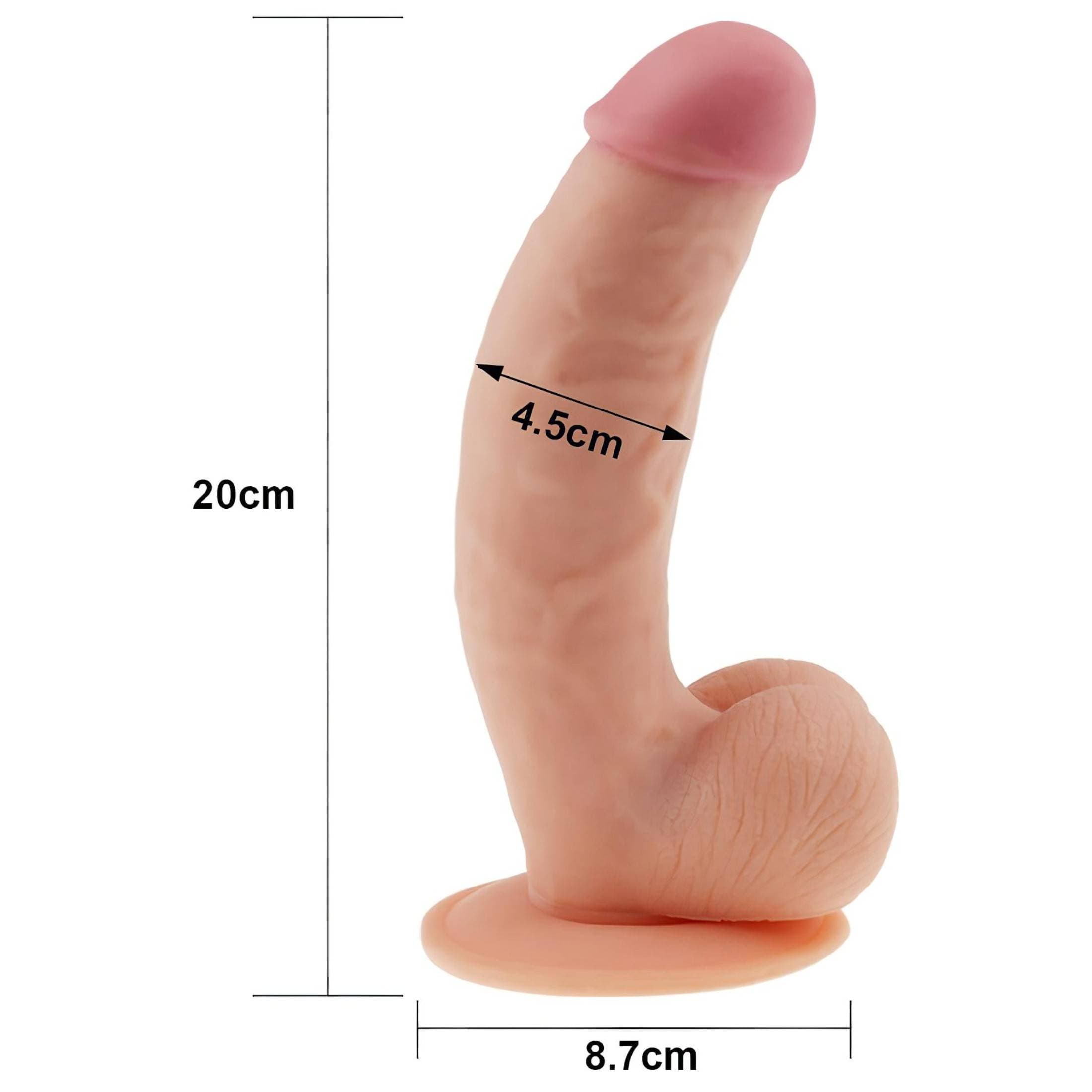 Lovetoy Ultra Soft - rugalmas, élethű dildó - 21,5cm #4