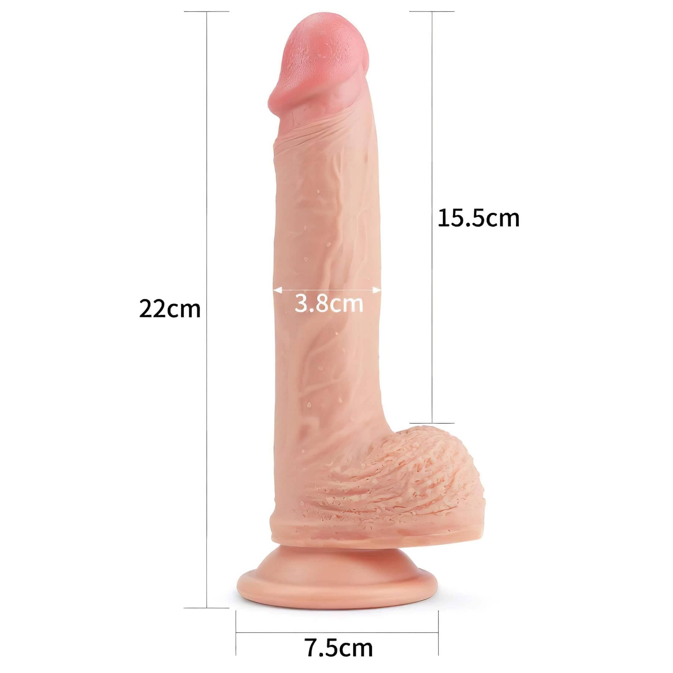 Lovetoy Nature Cock - tapadókorongos élethű dildó - 21cm #8