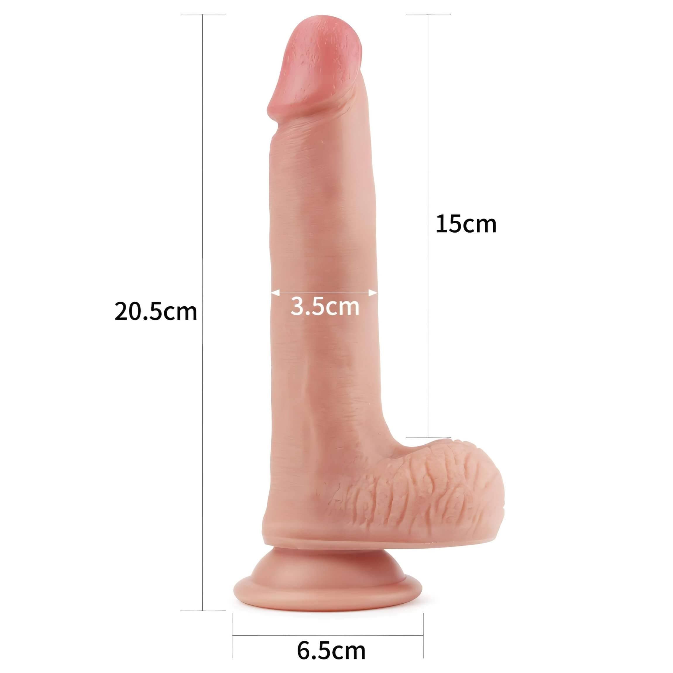 Lovetoy Nature Cock - kétrétegű élethű dildó - 20cm #8