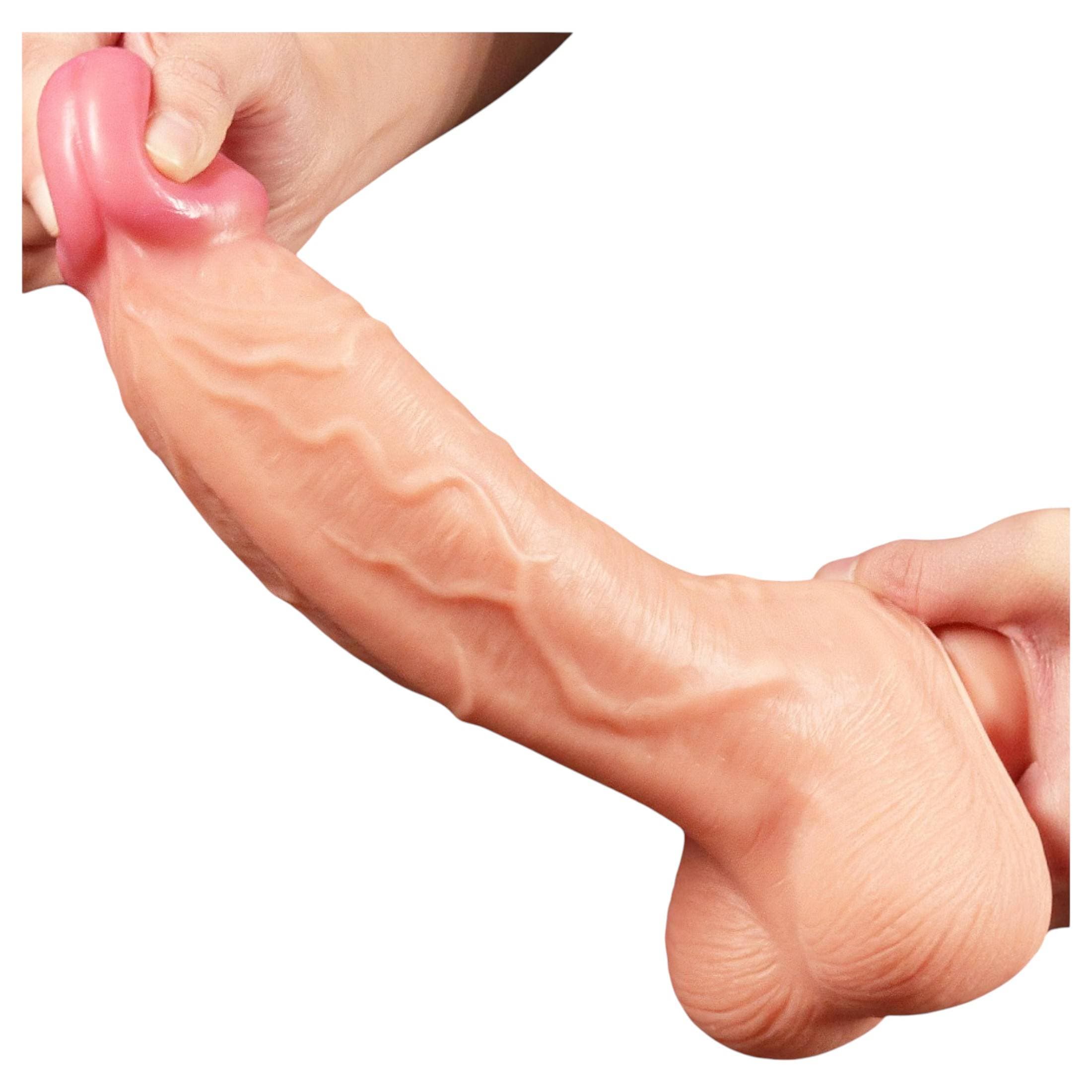 Lovetoy Nature Cock - kétrétegű élethű dildó - 25cm #7