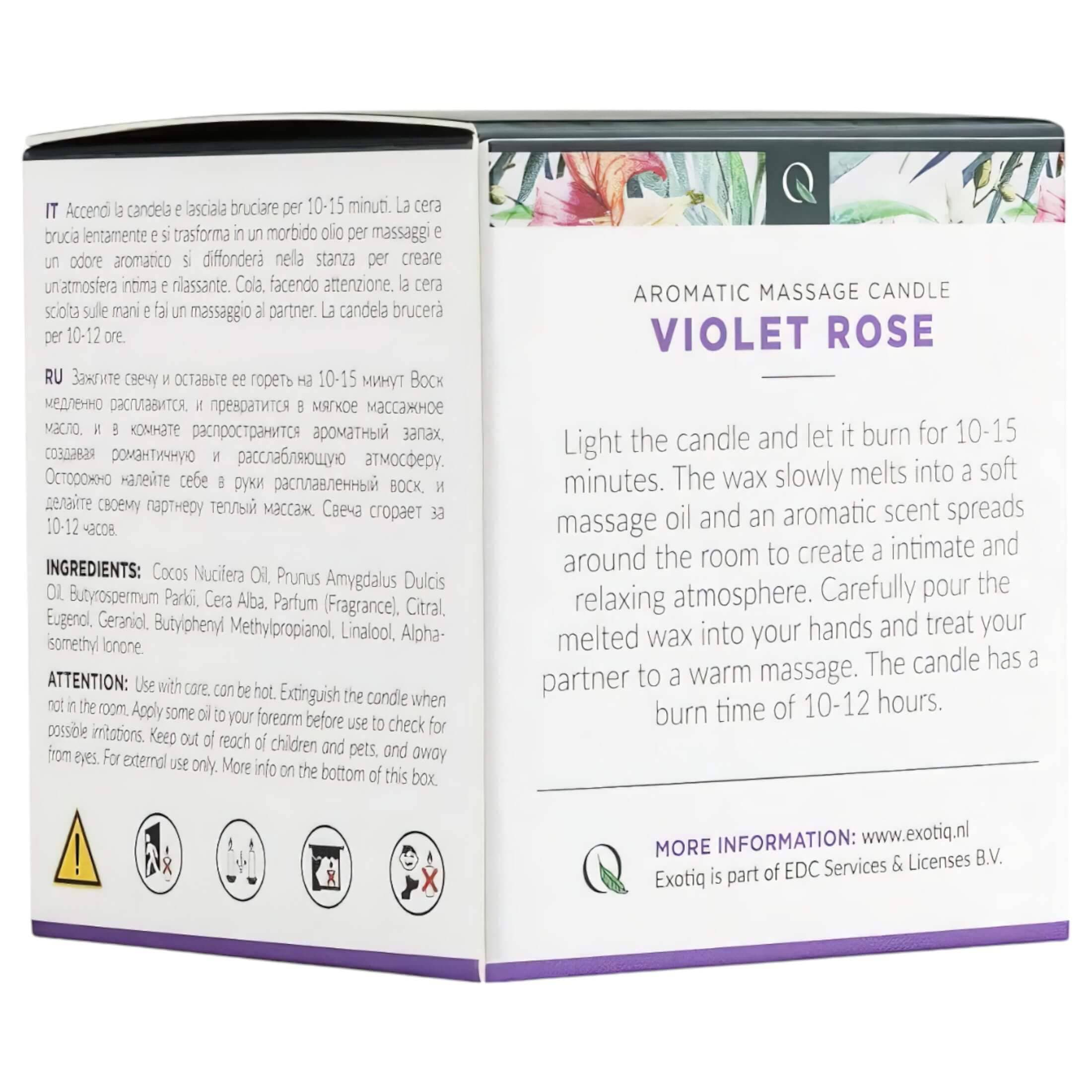 Exotiq Violet Rose - masszázsgyertya #4