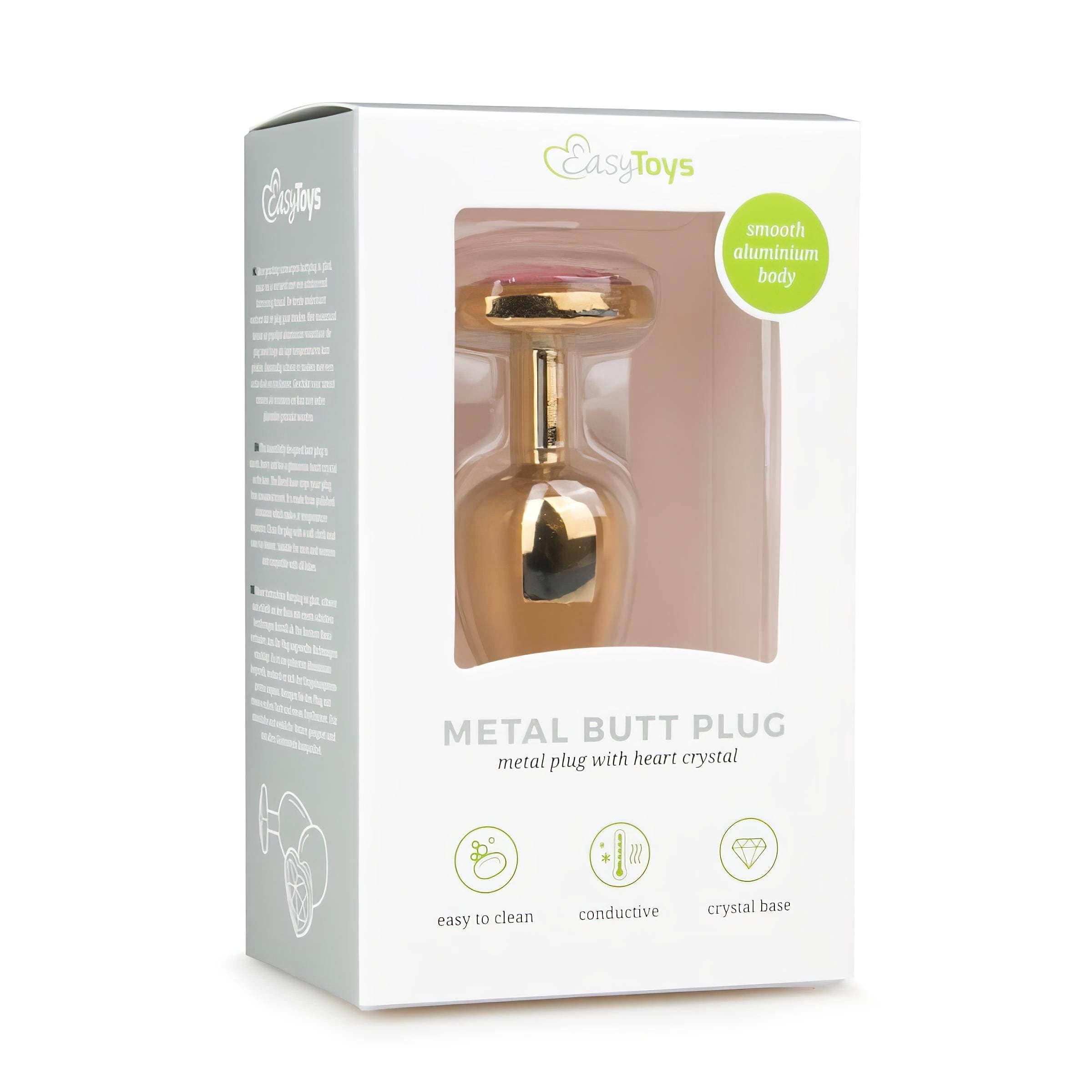 Easytoys Metal No.3 - anál plug - arany-pink #2