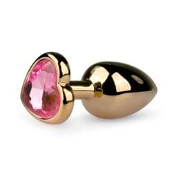 Easytoys Metal No.3 - anál plug - arany-pink #1