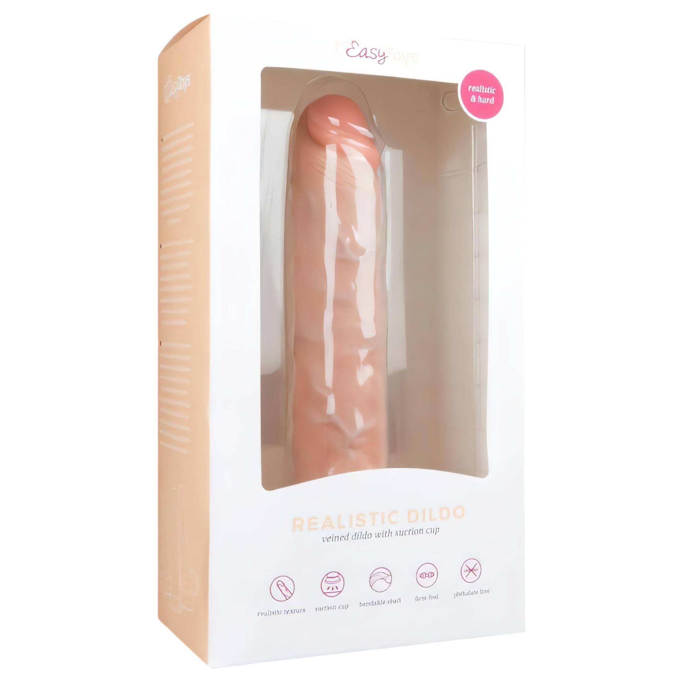 Easytoys - tapadókorongos extra nagy dildó (28,5cm) - natúr #2