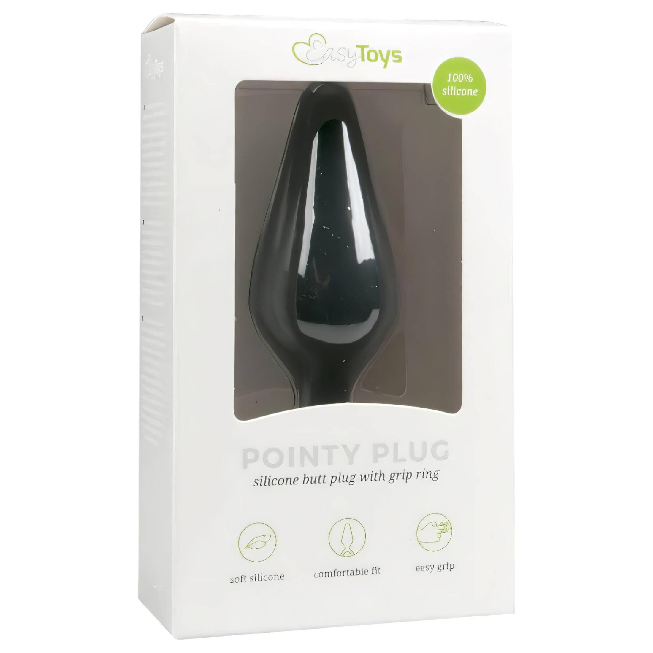 Easytoys Pointy Plug S - anál plug (fekete) - kicsi #4
