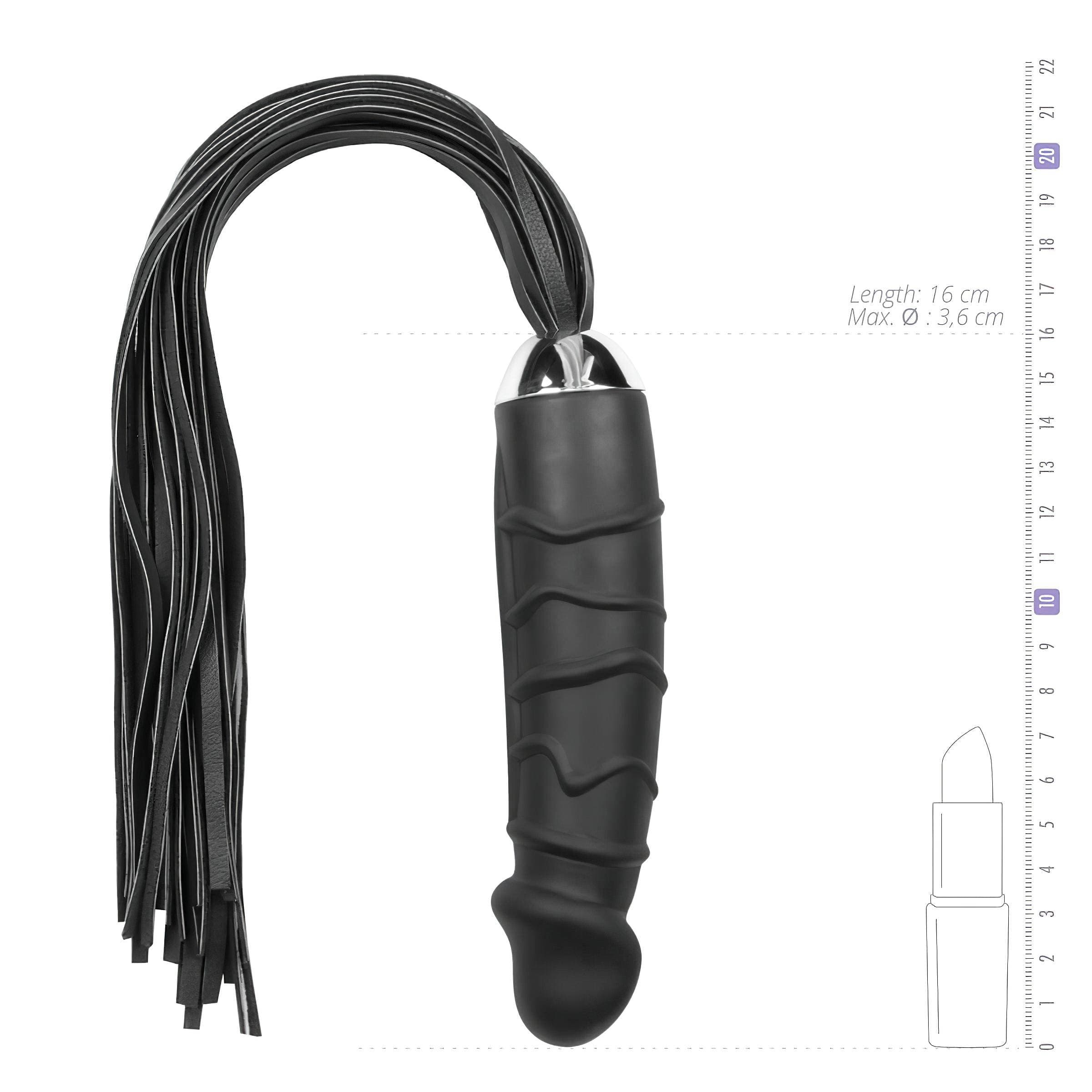 Easytoys Flogger - korbács és szilikon dildó egyben #4