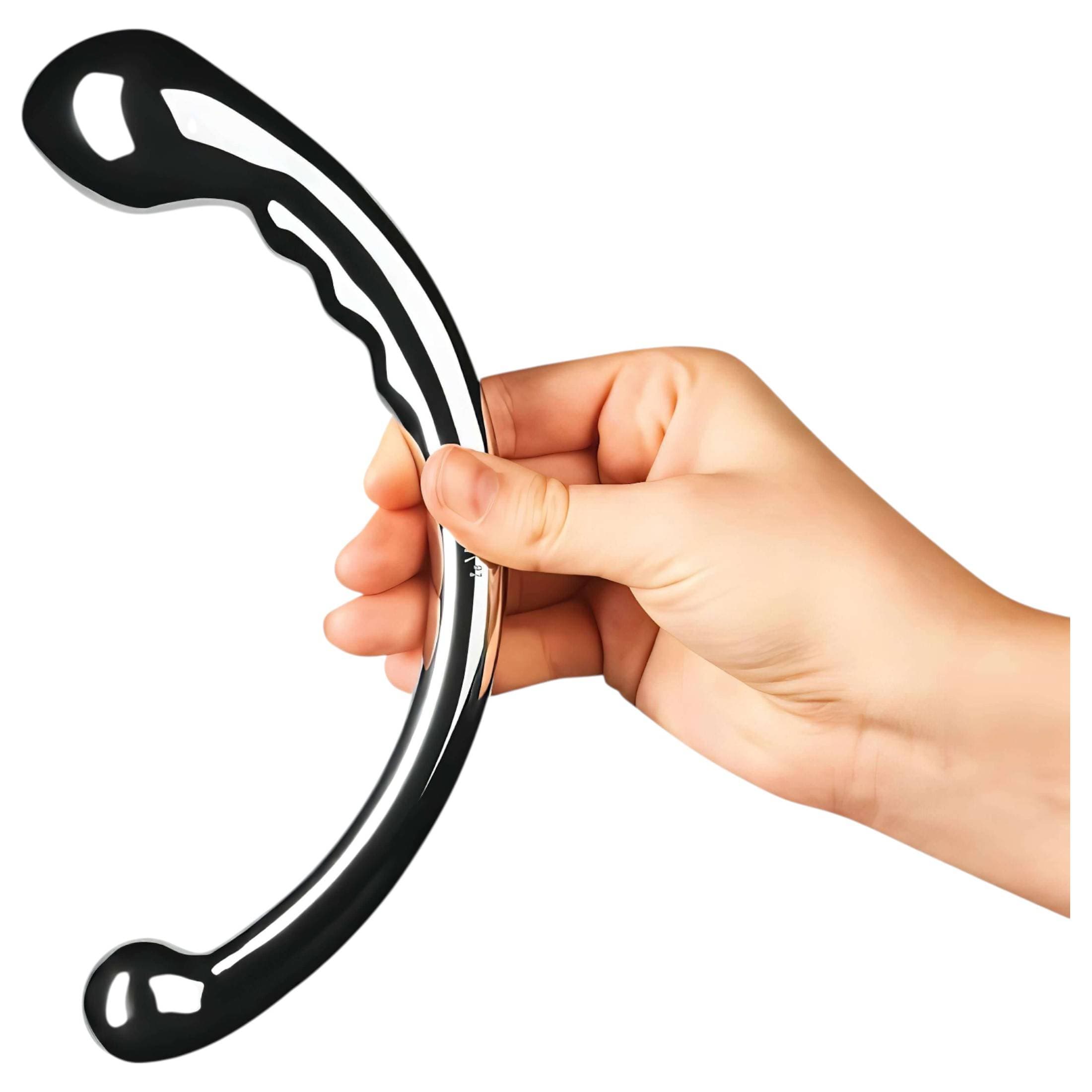 Le Wand - kétvégű rozsdamentes acél dildó #4